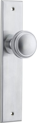 Iver Paddington Door Knob On Chamfered Backplate - primehardware