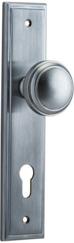 Iver Paddington Door Knob On Stepped Backplate - primehardware