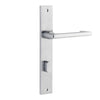 Iver Baltimore Return Door Lever Handle On Rectangular Backplate - primehardware