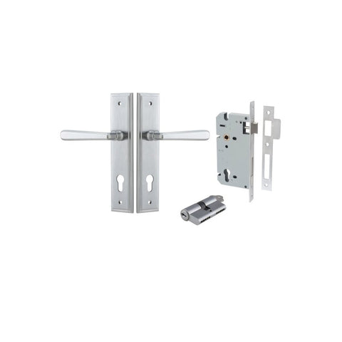 Iver Copenhagen Door Lever Handle On Stepped Backplate
