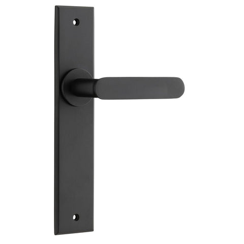 Iver Bronte Door Lever Handle On Chamfered Backplate - primehardware