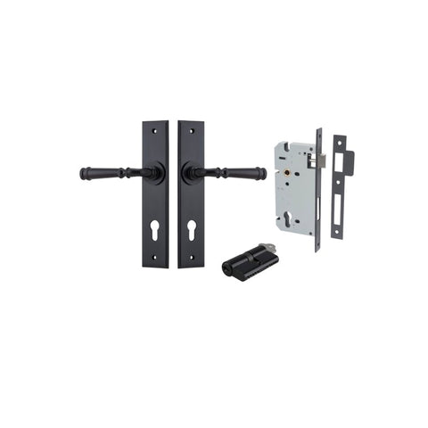 Iver Verona Door Lever Handle On Chamfered Backplate - primehardware
