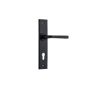 Iver Annecy Door Lever Handle On Chamfered Backplate - primehardware