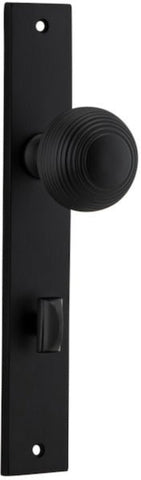 Iver Guildford Door Knob On Rectangular Backplate - primehardware