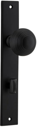 Iver Guildford Door Knob On Rectangular Backplate - primehardware