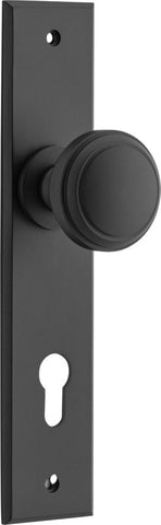 Iver Paddington Door Knob On Chamfered Backplate - primehardware