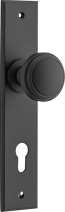 Iver Paddington Door Knob On Chamfered Backplate - primehardware