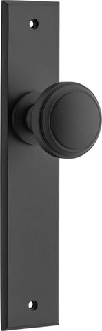 Iver Paddington Door Knob On Chamfered Backplate - primehardware