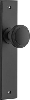 Iver Paddington Door Knob On Chamfered Backplate - primehardware