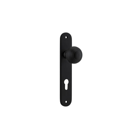 Iver Guildford Door Knob On Oval Backplate - primehardware