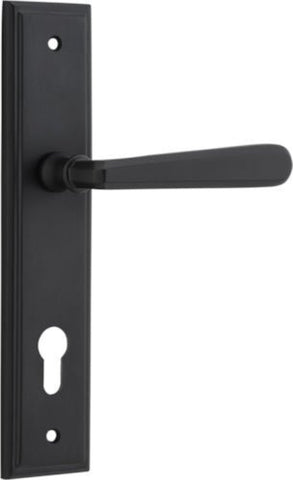 Iver Copenhagen Door Lever Handle On Stepped Backplate - primehardware