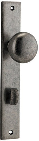 Iver Cambridge Door Knob On Rectangular Backplate - primehardware