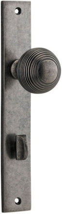 Iver Guildford Door Knob On Rectangular Backplate - primehardware