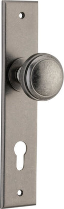 Iver Paddington Door Knob On Chamfered Backplate - primehardware