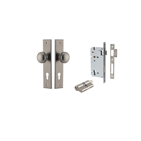 Iver Paddington Door Knob On Chamfered Backplate - primehardware
