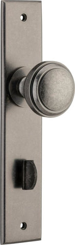 Iver Paddington Door Knob On Chamfered Backplate - primehardware