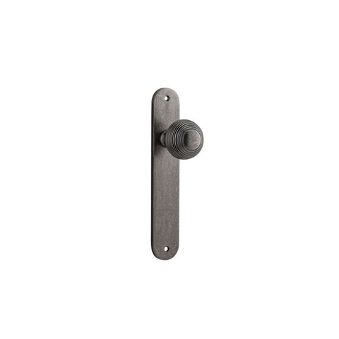 Iver Guildford Door Knob On Oval Backplate - primehardware