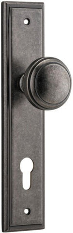 Iver Paddington Door Knob On Stepped Backplate - primehardware