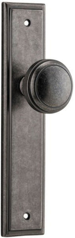 Iver Paddington Door Knob On Stepped Backplate - primehardware