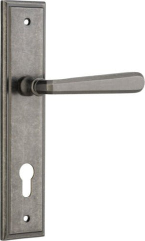 Iver Copenhagen Door Lever Handle On Stepped Backplate - primehardware