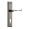 Iver Stirling Door Lever Handle On Stepped Backplate - primehardware