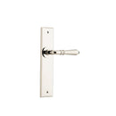 Iver Sarlat Door Lever Handle On Chamfered Backplate - primehardware