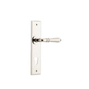 Iver Sarlat Door Lever Handle On Chamfered Backplate - primehardware
