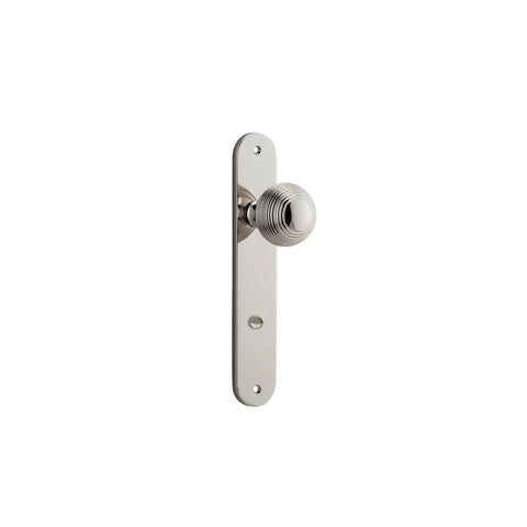 Iver Guildford Door Knob On Oval Backplate - primehardware
