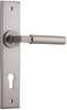 Iver Berlin Door Lever Handle On Chamfered Rectangular Backplate - primehardware