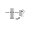 Iver Berlin Door Lever Handle On Chamfered Rectangular Backplate - primehardware