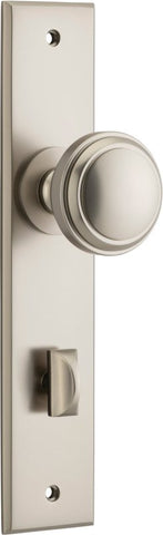 Iver Paddington Door Knob On Chamfered Backplate - primehardware