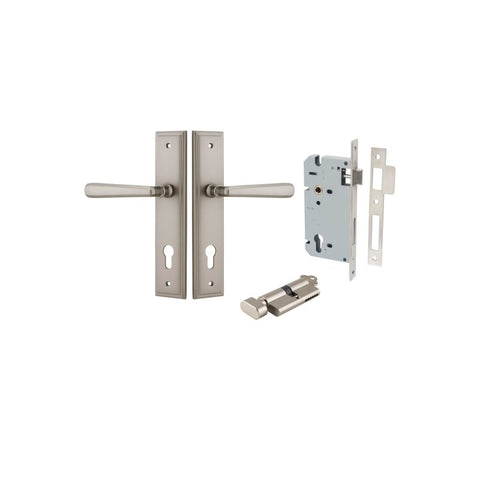 Iver Copenhagen Door Lever Handle On Stepped Backplate - primehardware