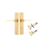 Iver Como Door Lever Handle On Chamfered Backplate - primehardware