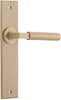Iver Berlin Door Lever Handle On Chamfered Rectangular Backplate - primehardware