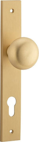 Iver Cambridge Door Knob On Rectangular Backplate - primehardware