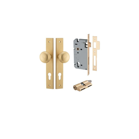 Iver Cambridge Door Knob On Rectangular Backplate - primehardware