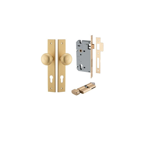 Iver Cambridge Door Knob On Rectangular Backplate - primehardware