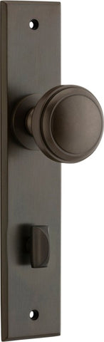 Iver Paddington Door Knob On Chamfered Backplate - primehardware