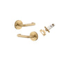 Iver Oslo Lever Door Handle On Round Rose - primehardware