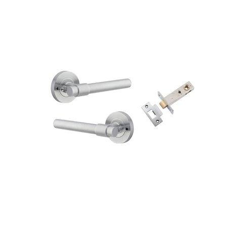 IVER Helsinki Door Lever Handle On Round Rose - primehardware