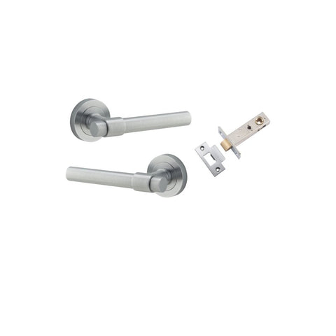 IVER Helsinki Door Lever Handle On Round Rose - primehardware