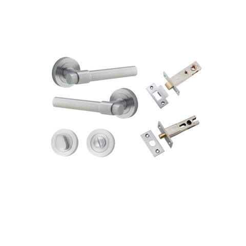 IVER Helsinki Door Lever Handle On Round Rose - primehardware