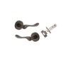 Iver Stirling Door Lever Handle On Round Rose - primehardware