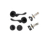 Iver Stirling Door Lever Handle On Round Rose - primehardware