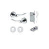 Iver Stirling Door Lever Handle On Round Rose - primehardware