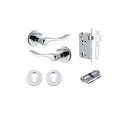 Iver Stirling Door Lever Handle On Round Rose - primehardware