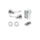 Iver Stirling Door Lever Handle On Round Rose - primehardware