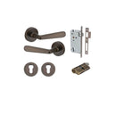 Iver Copenhagen Door Lever Handle On Round Rose - primehardware