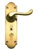 Superior Brass Lever Lock punched to suit myLOCK PB 200x50mm ONLY LEVER SET - primehardware