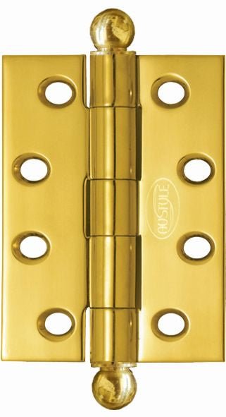 Superior Brass Butt Hinge Ball Tip Loose Pin inc screws PB 85x60mm - primehardware